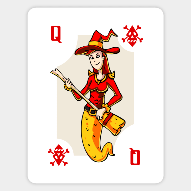 Easy Halloween Playing Card Costume: Queen of Diamonds Sticker by SLAG_Creative